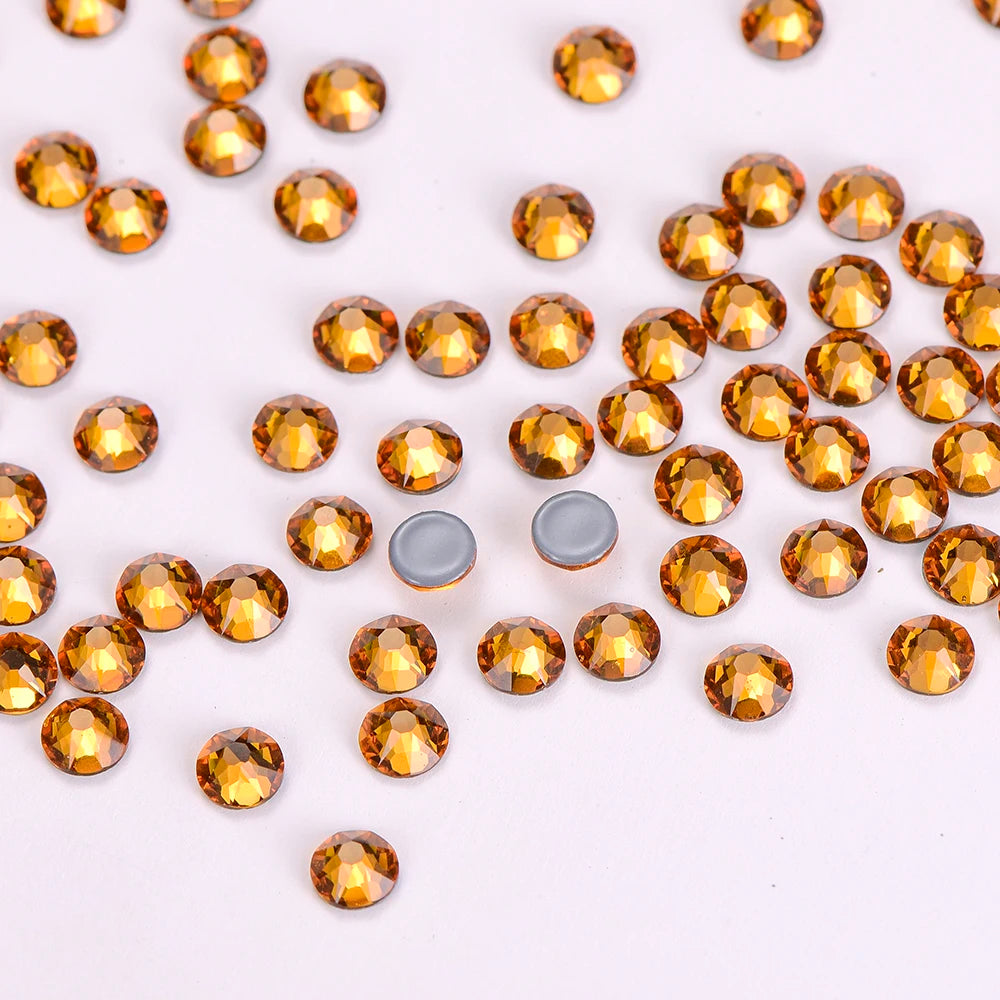 Wholesale Crystal 8 Big and 8 Small Hot Fix Clear Flatback Strass Sewing Fabric Garment Hotfix Diamond Rhinestone DMC Stones