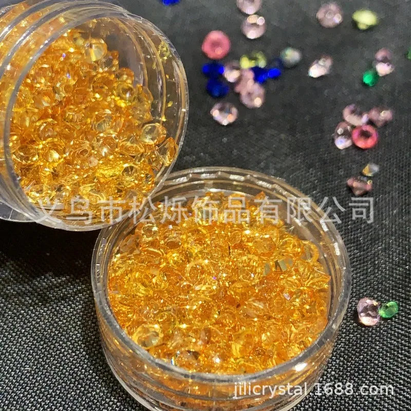 Wholesale Unique Gradient Coloured Plastic Resin Rhinestones Loose Beads for DIY Accessories Bulk Craft Materials
