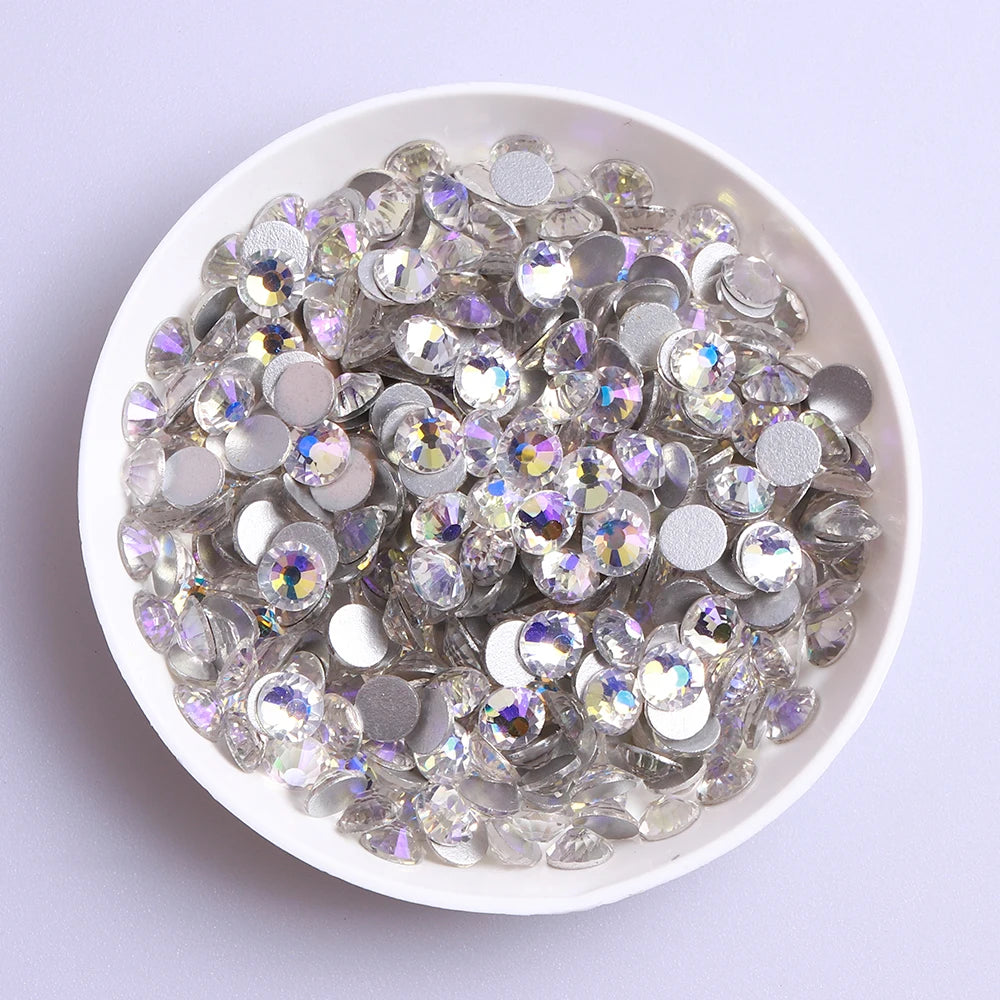 Wholesale SS3 Small Size Nail Charms Non Hotfix Crystal Rhinestone Bling Flatback Glitter Diamond Rhinestones Bulk  for Nail Art