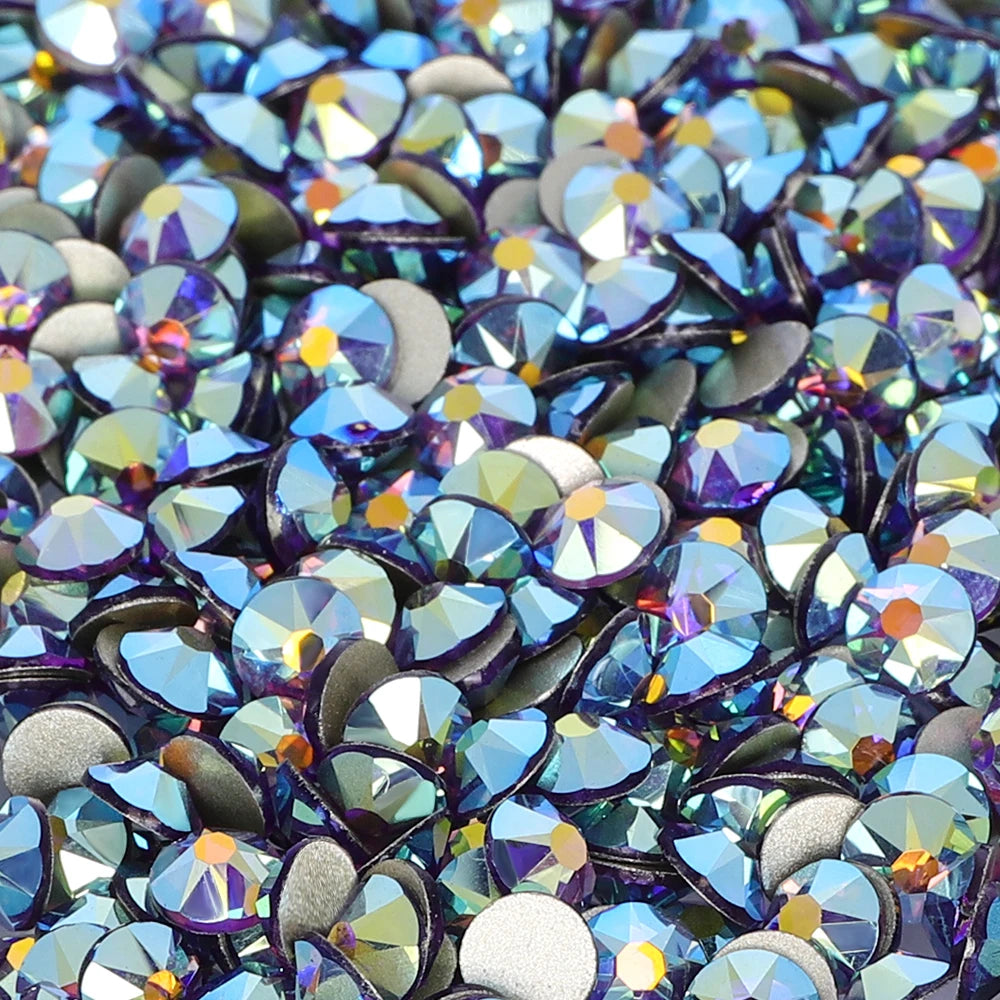 Factory Wholesale Crystal AB Colors 2088 16 Cut Facets Multi and Size Flat Back Golden Bottom High Quality Glass Rhinestones