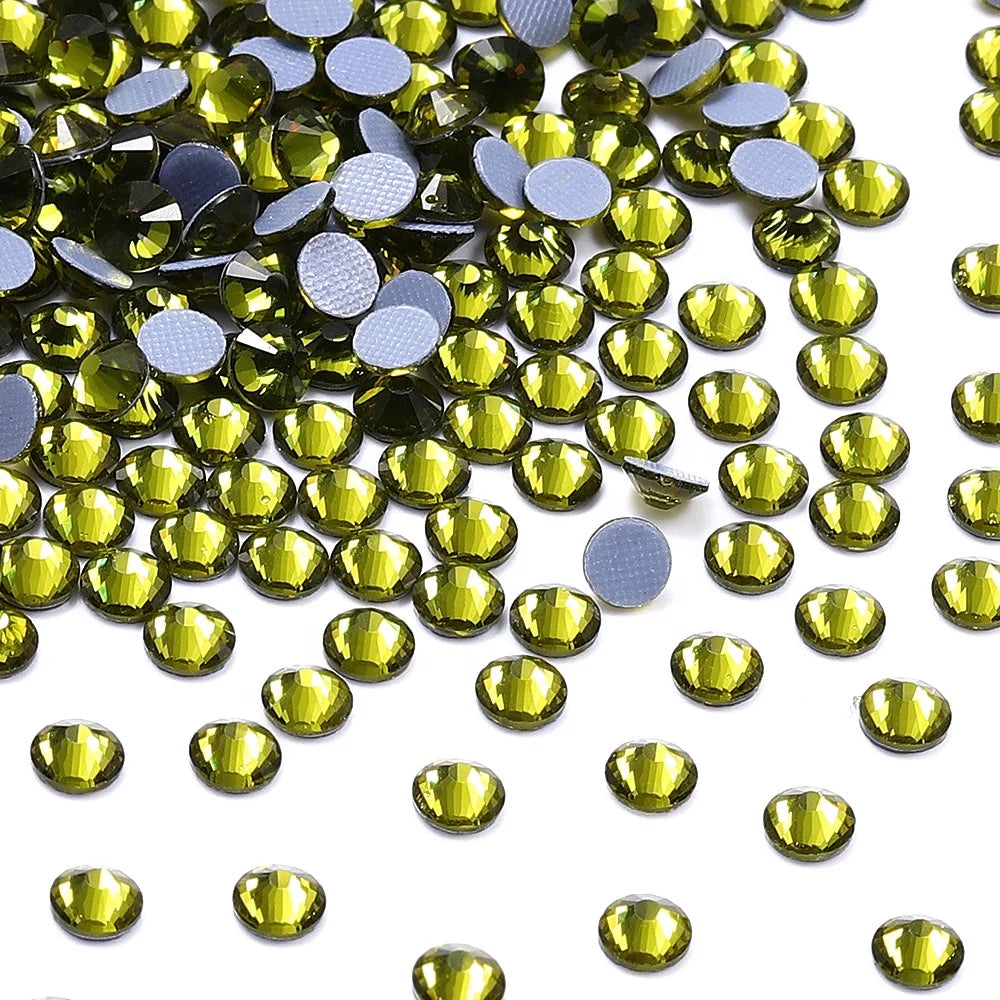 Customization  Crystal Rhinestones Hotfix Rhinestones Bulk Accessories for Shoes Wholesale Multi Color Glass MOQ 1 Bag