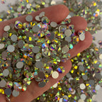 Wholesale Glitter Glass AB Crystals Nail Art Rhinestones Flat Back Non Hotfix Rhinestone Diamond for Fashion Jewelry Earring
