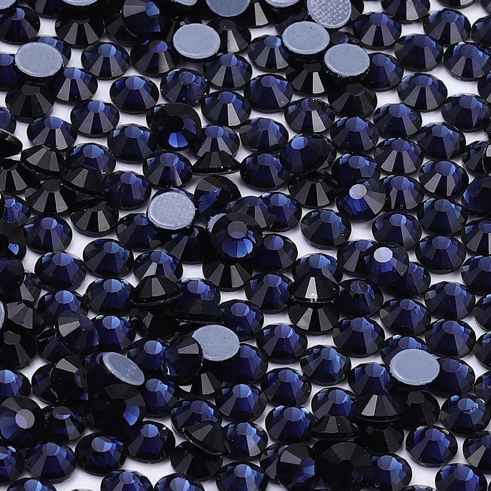 Wholesale 60Colors Hotfix Glass Crystal Rhinestone Flat Back Round Hotfix Crystal Stone Delicate for Clothing Accessories