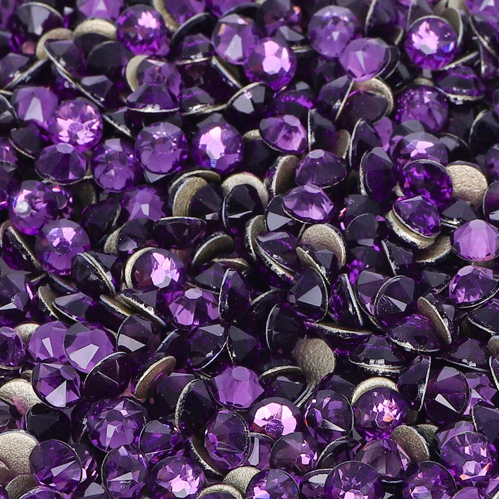 QIYI Factory Direct Wholesale 2088 Non Hot Fix 12 Facets Multi Colors Size Flat Back High Quality Glass Loose Rhinestones