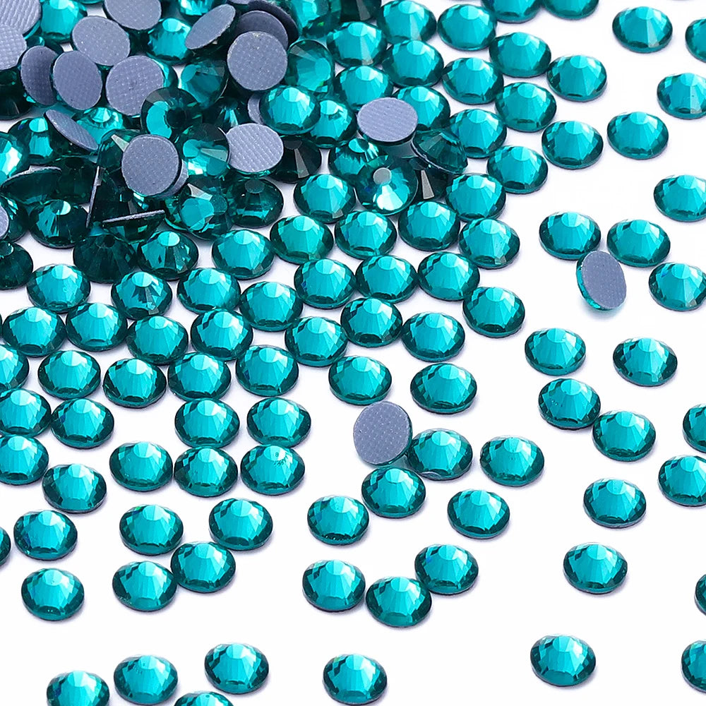 Ready Stock Flat Back Hotfix Glass Crystal Rhinestone Round Hotfix Crystal Stone Girls Love Bling Bling for Clothing Accessories