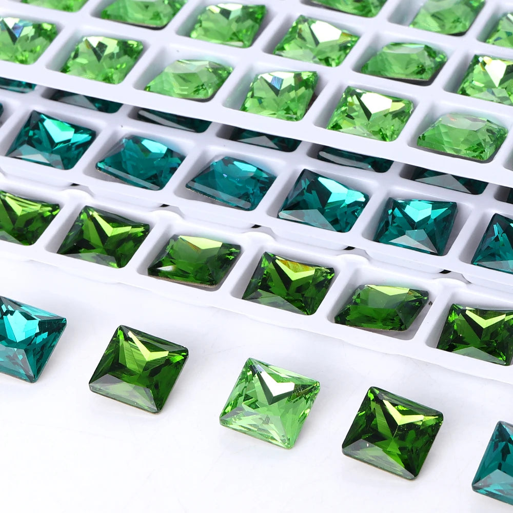 New Arrival Qiyi Brand High Quality Grade AAAAAA K9 Glass Point Back Rhinestone 12 Facets Eco-friendly Materials Factory