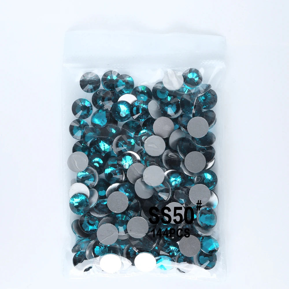 SS50 Rhinestone Big Size Wholesale Rhinestone Non Hotfix Flat Back Crystal  Glass Rhinestones for DIY Nail Gym Clothing