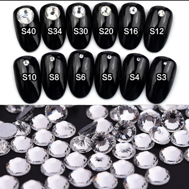 Golden Shadow Flat Back Hotfix Rhinestone Wholesale Loose Rhinestone in Bulk Nail Rhinestone DIY Crystal Jewelry Accessories