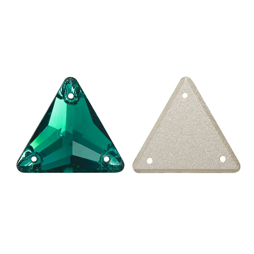 3270 Factory Direct 12mm/16mm/22mm Different Sizes 55+ Colors Top Quality Durable Grade AAAAAA Glass Triangle Sew-on Rhinestone