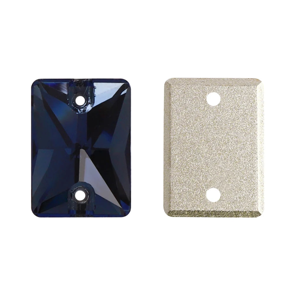QIYI Multi Colors and Size Rectangle Sew-on Stone for Choice Clear Glass Flat Back Top Quality Sew on Rhinestones (3250)