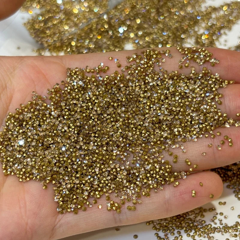 SS4.5 Golden Shadow Rhinestone Wholesale Point Back Glass Crystal Nail Art DIY Garment Accessories Rhinestone