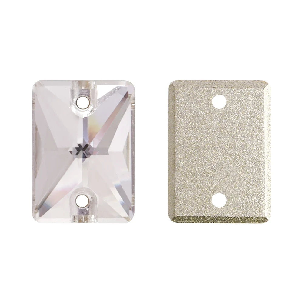 QIYI Multi Colors and Size Rectangle Sew-on Stone for Choice Clear Glass Flat Back Top Quality Sew on Rhinestones (3250)