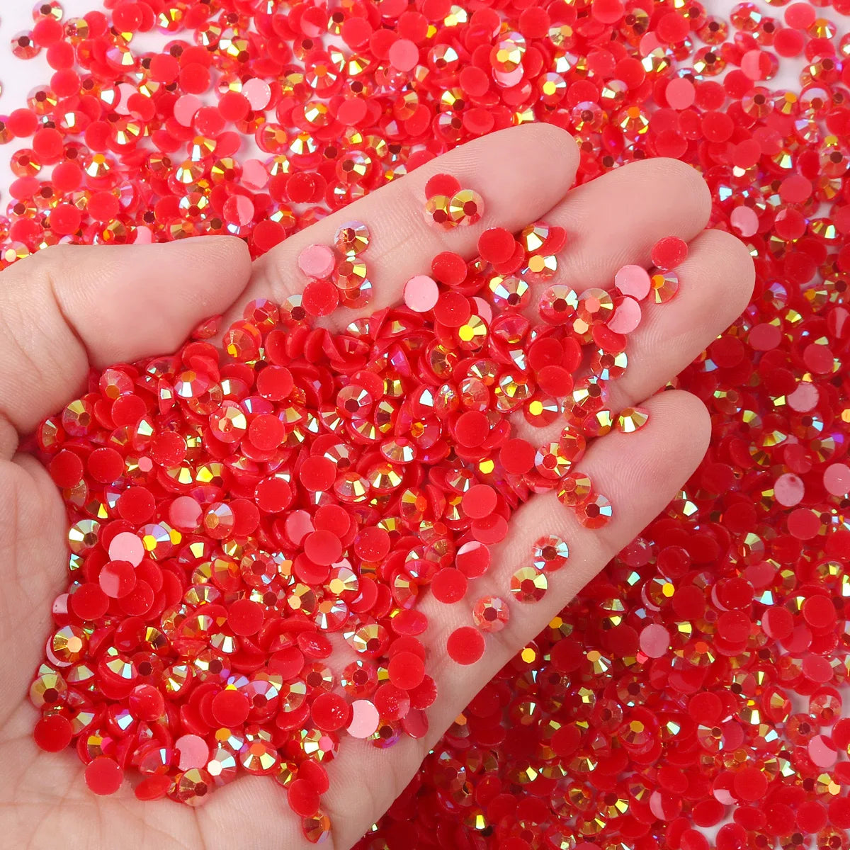 Hot Selling ABcolor 3mm Flat Back Crystal Rhinestone With Multiple Color Options, Circular Resin Rhinestone Nail Diamond Jewelry
