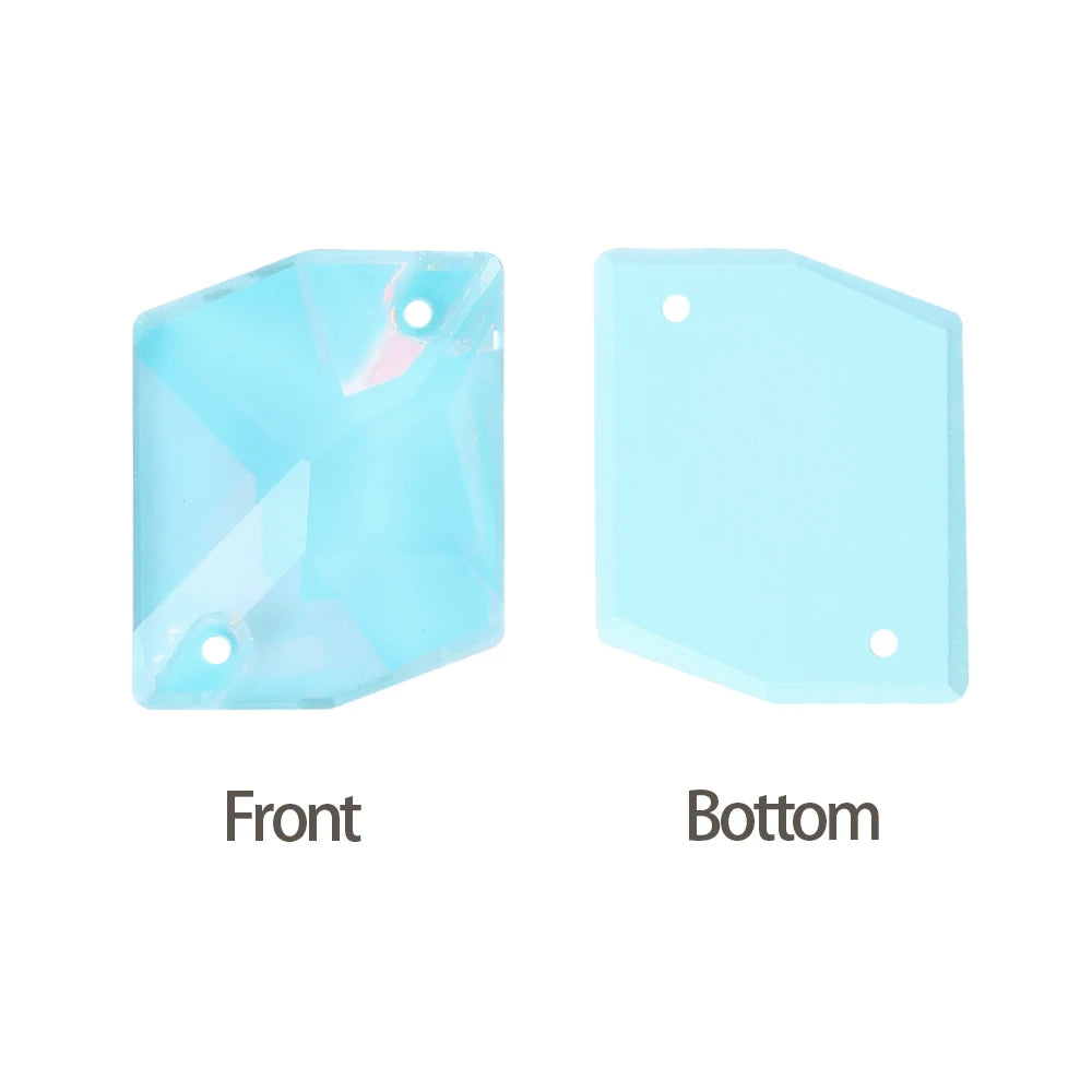 3265 Cosmic Shape 10*12mm/11*14mm/13*17mm/17*21mm Top Quality Durable Innovative Design Clear Glass Sew-on Rhinestones for DIY