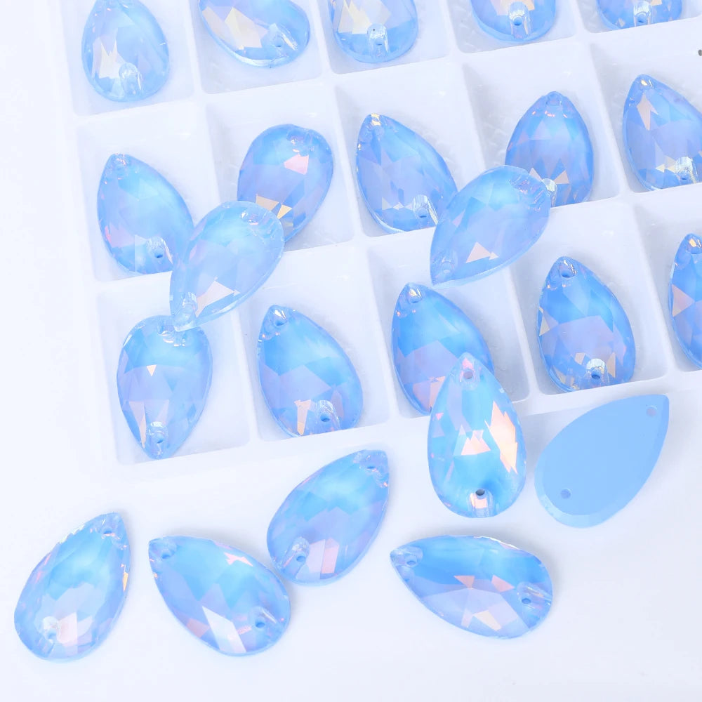 Wholesales Customize New Trend Drop  Shapes Colors Crystal Beads Sewing-On Rhinestones for Jewelry Clothes