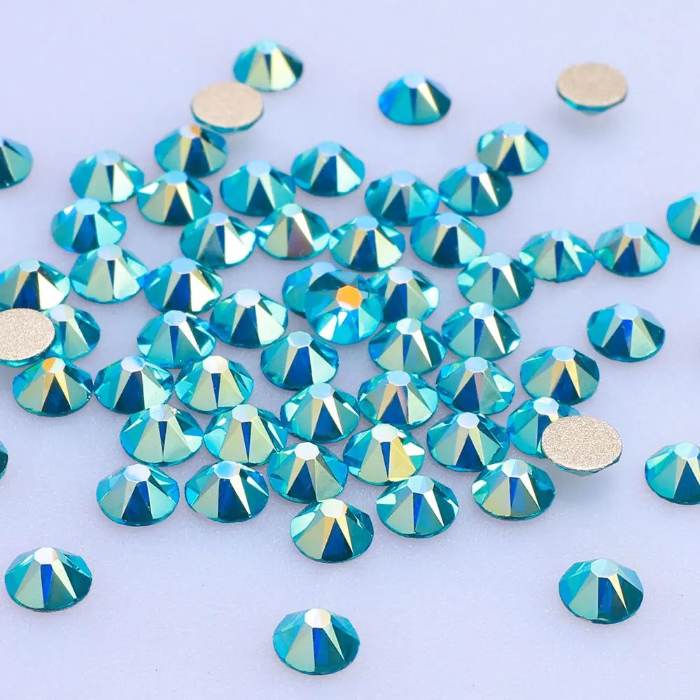 SS10-SS40 Top Quality 8 Big 8 Small 16 Facets 2088 Cut Non Hotfix Rhinestones Iron Crystal AB High Luster Rhinestone