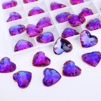Wholesale Heart Sew on Rhinestone K9 Glass Crystal 3259 Heart Crystal AB Sew-on Stones and Crystals for Dress Decoration