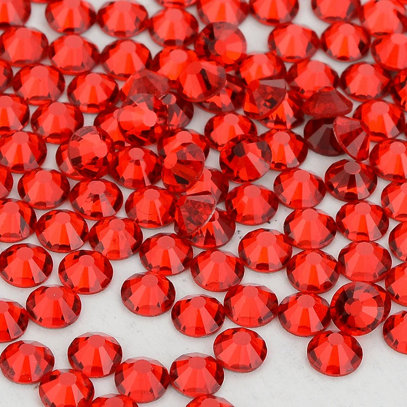 Hot Selling SS10 Blingbling Crystal Rhinestone 100 Colors 12 Sizes Glass Rhinestones Flat Back Non Hotfix for Garment