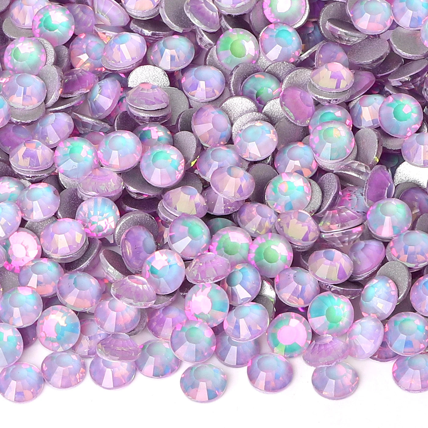 Latest New Colors Luminous Ss3-ss50 Wholesale Non Hotfix Cryatl Opal  Flat Back Crystal  Glass Rhinestones for DIY Gym Clothing