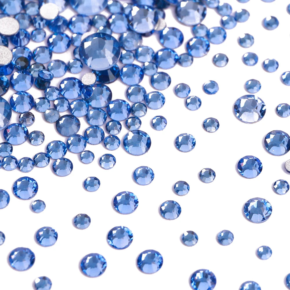 Wholesale Over 100+Colors Non Hotfix Rhinestones Mix Size Crystal Flatback Regular Cut Rhinestones for Bags