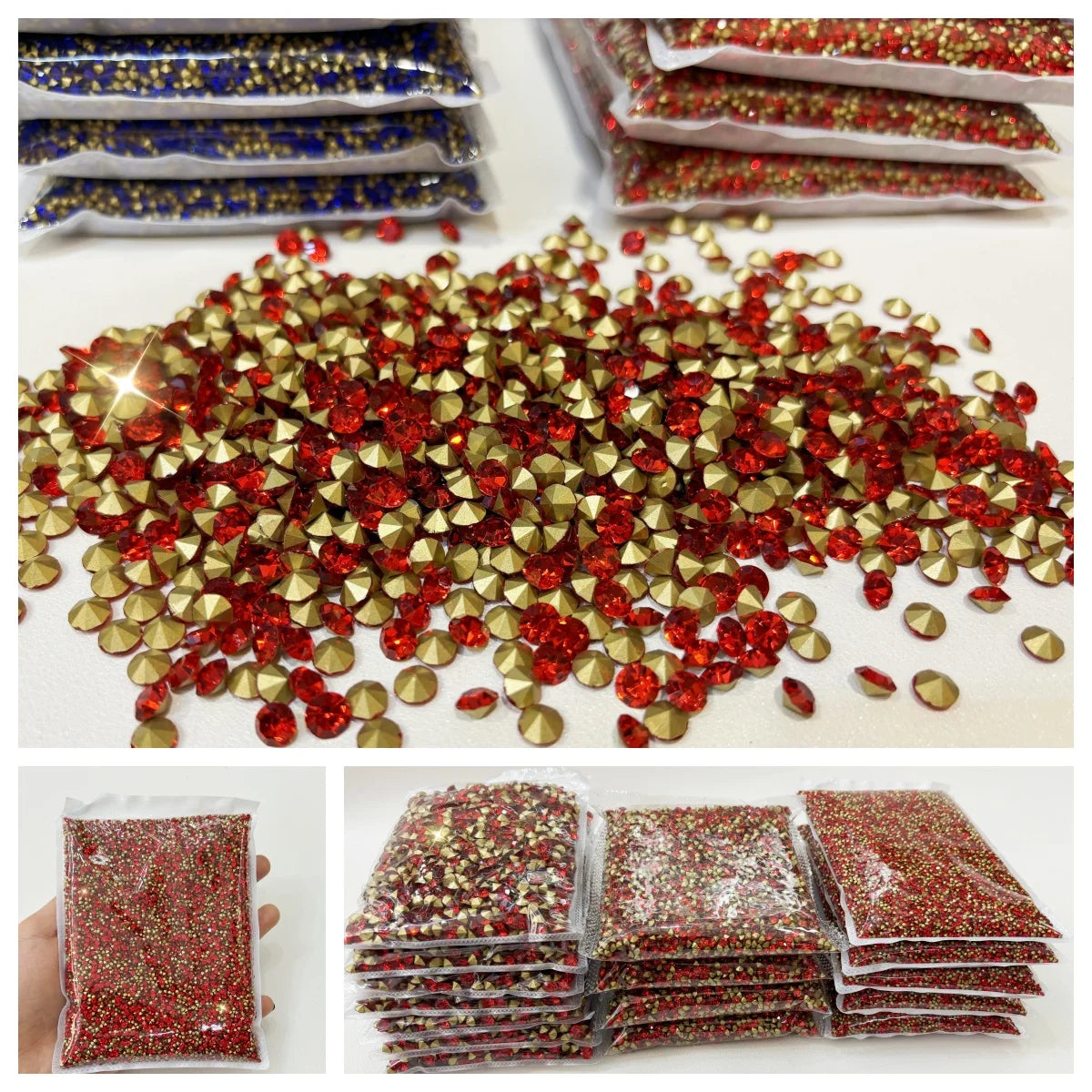 Wholesale SS4-SS28 Diamond Crystal Rhinestone Nail Art DIY Jewelry Accessories Point-back Glass Chaton Rhinestone