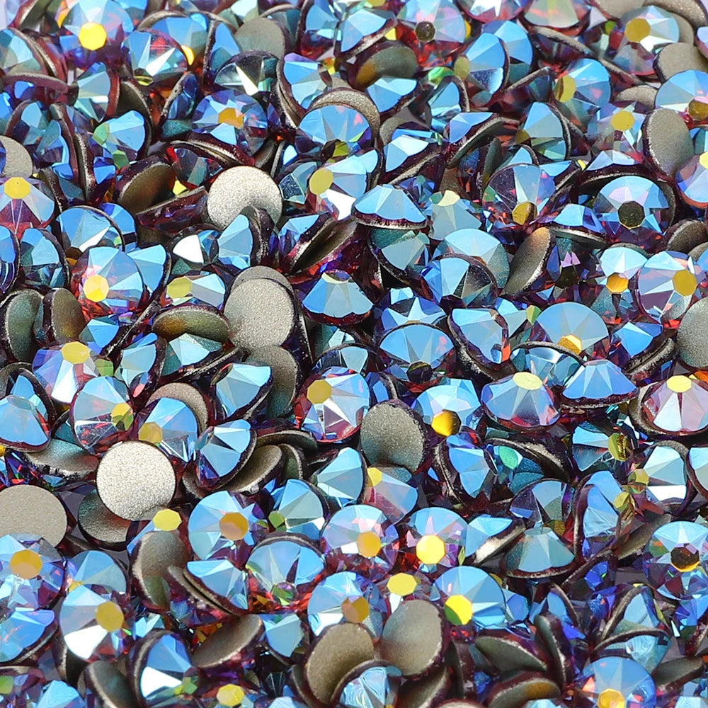 Factory Wholesale Crystal AB Colors 2088 16 Cut Facets Multi and Size Flat Back Golden Bottom High Quality Glass Rhinestones