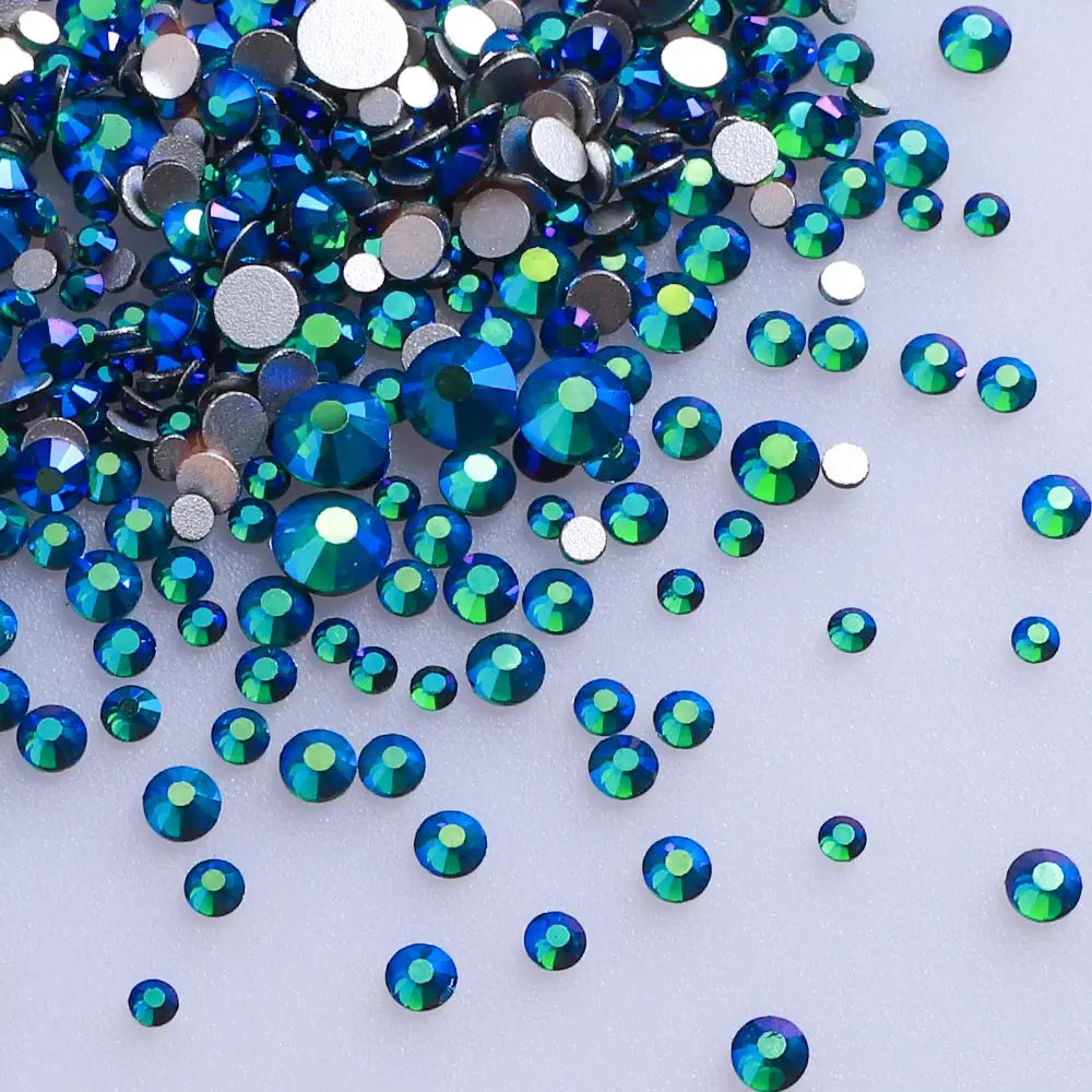 Wholesale High Quality Rhinestone Non Hotfix Bulk Transparent Crystal AB Glass Rhinestones Mixed Sizes