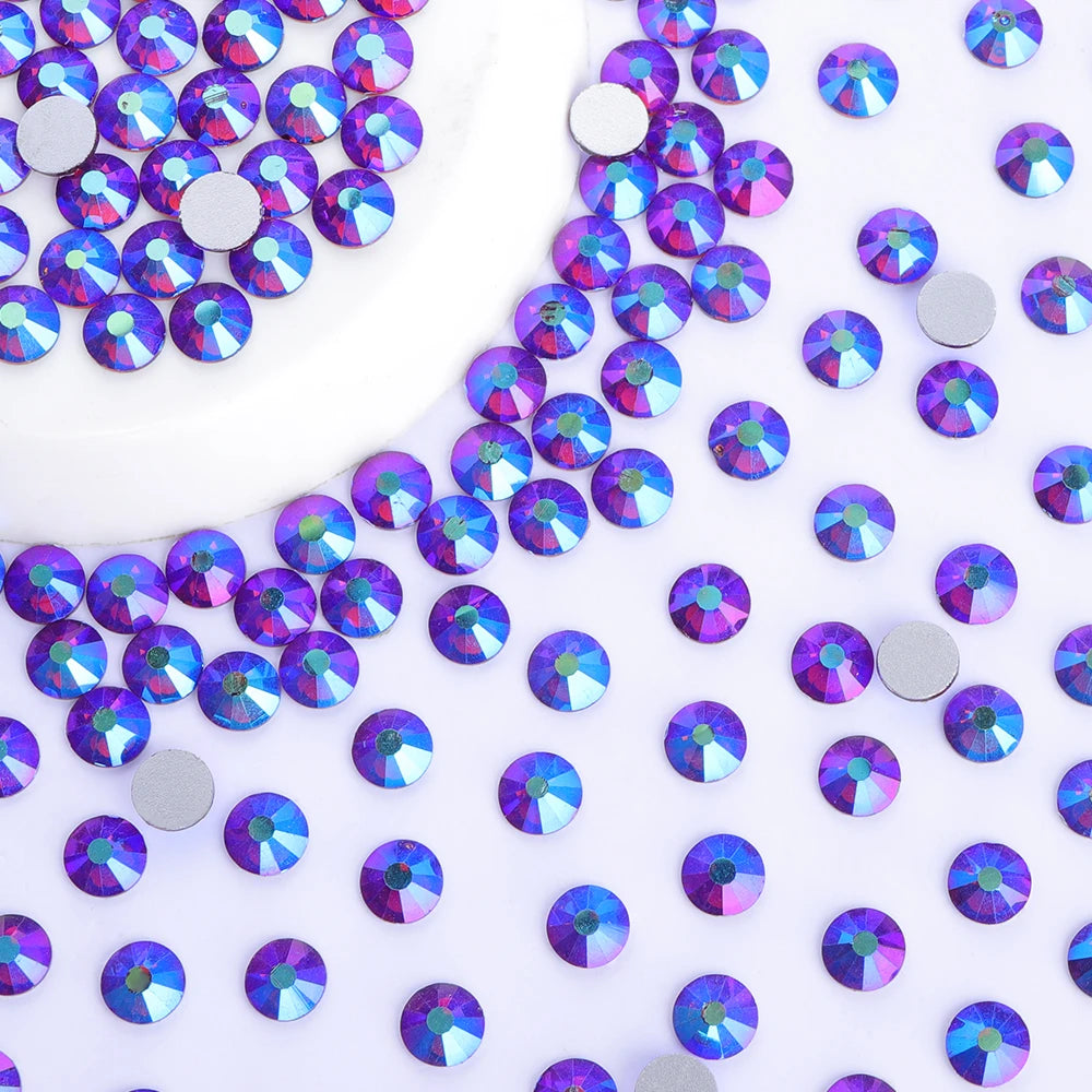 Factory Wholesale Custom High Quality Over 175 Colors Rhinestones Bulk Flat Back Non Hotfix Crystal Stones for Decoration Design