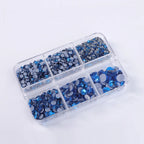Hot Selling 6 Grid Hotfix Rhinestone Kit Mix Box Nail Charms Crystals Rhinestones Wholesale Stones for Jewellery Making