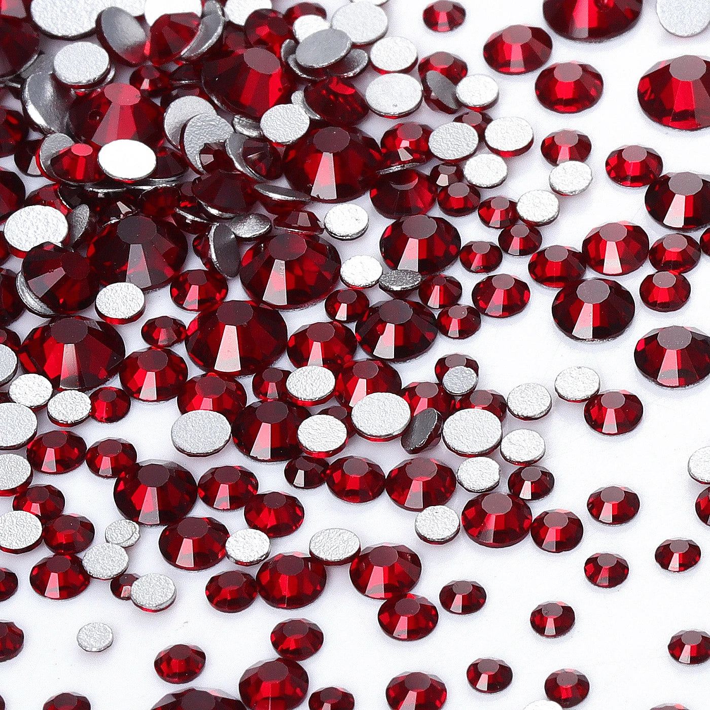 QIYI Wholesale Mixed Size Ss3-ss20 Crystal Rhinestones  Non- Hotfix Round Loose RhinestonesBulk for Decorative Nail Art Crafts
