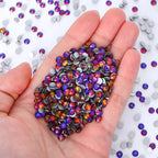 QIYI Wholesale 14400pcs Bulk Package Non Hotfix Rhinestones Glitter Bling Glue on Rhinestones for Accessories
