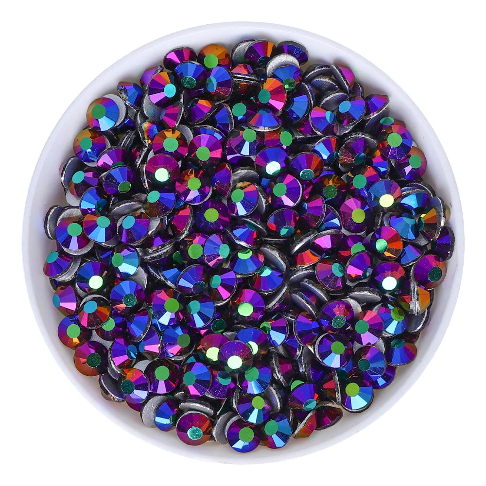 QIYI 1130-1187 SS3-SS20 Factory Direct Wholesale High Quality Durable Glass Crystal Non Hot Fix Flat Back Rhinestones for Girls