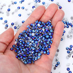 QIYI Wholesale Purple Pink  Brown Over 200 Colors Non Hotfix FlatBack Stone Glass Crystal AB Rhinestones for Tumbler
