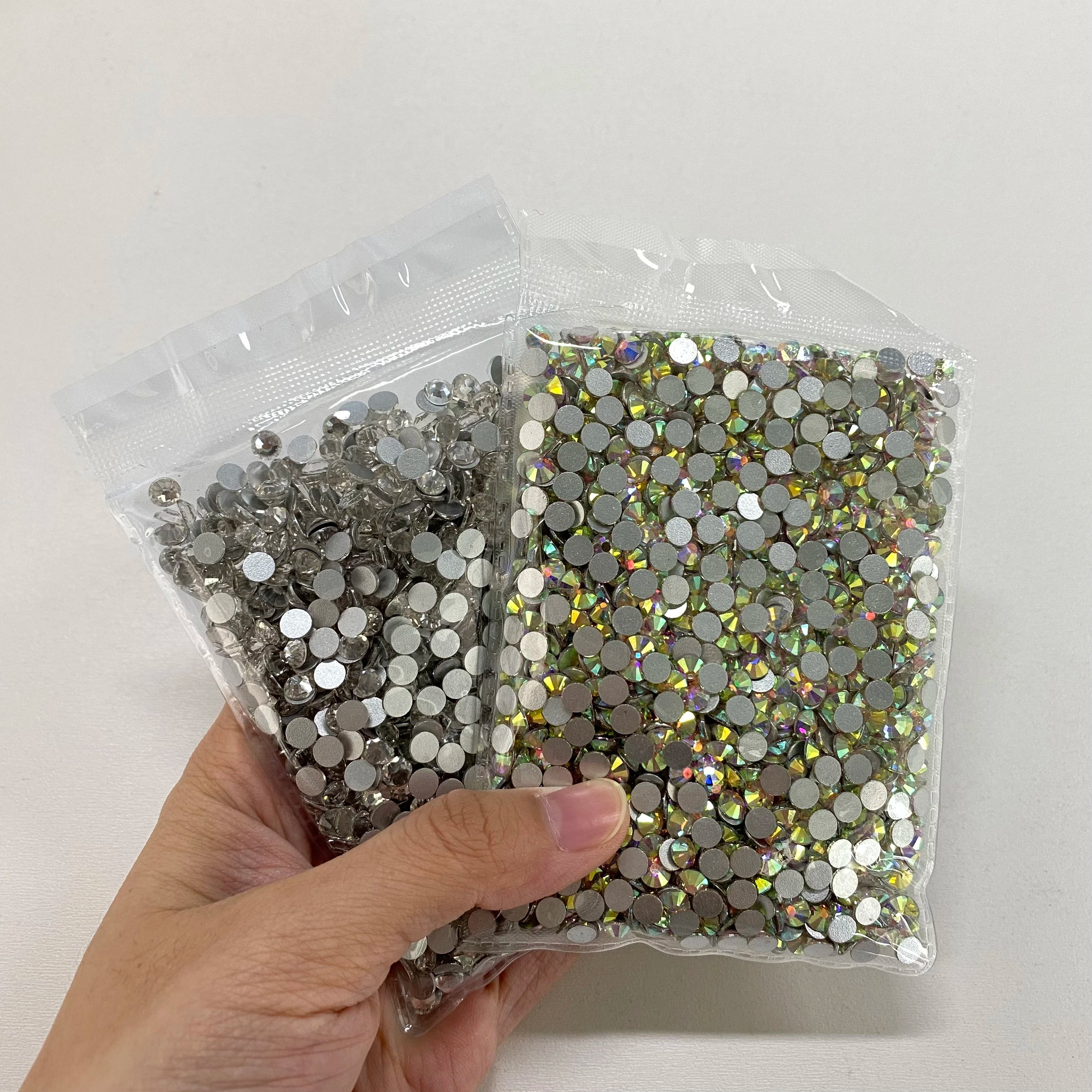 Factory Wholesale Over 100Colors Non Hotfix Diamond Rhinestone SS20 Glass Crystal AB Rhinestones for Wedding Dress