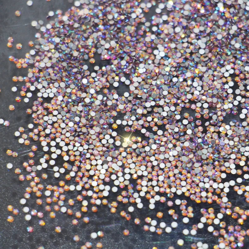 High Quality SS3 Pink AB Flat Back Rhinestone in Bulk Glass Nail Rhinestone DIY Rhinestone Jewelry Accessories
