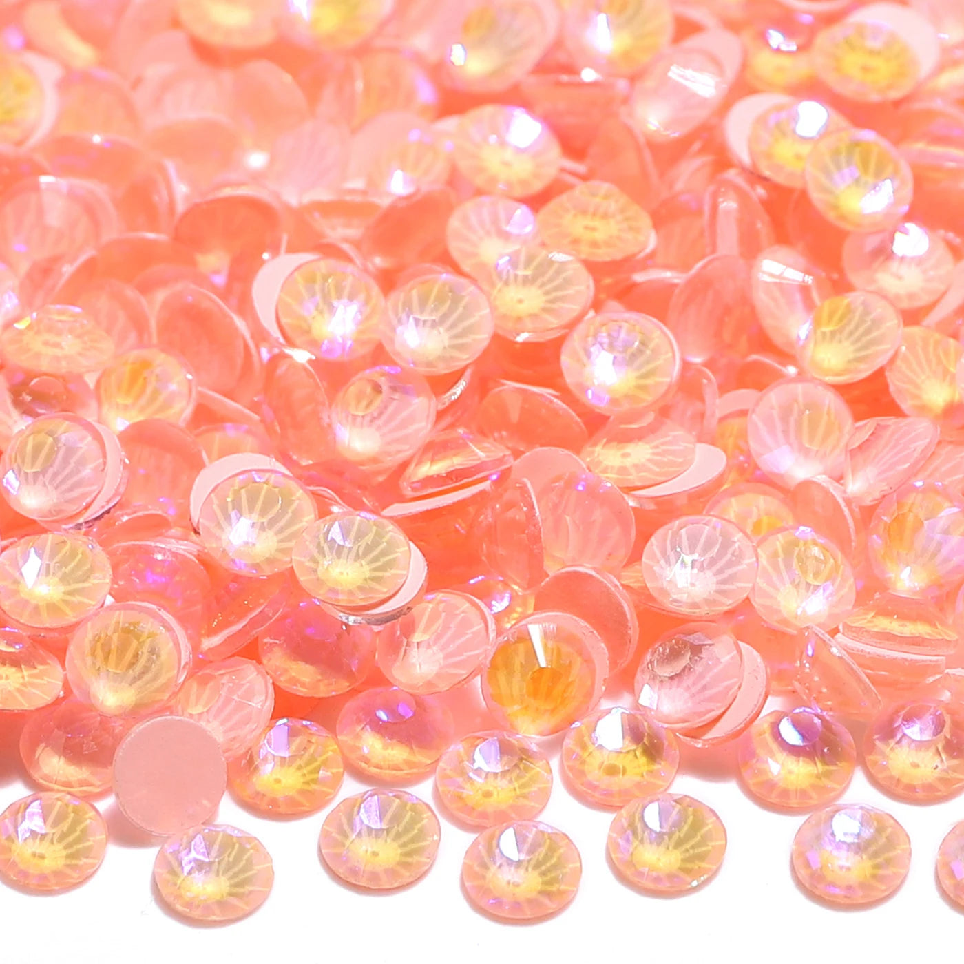 34Kinds Pink Color SS6-SS30 Crystal Rhinestones Ready Stock Non Hotfix Glue on Rhinestones for Gymnastics Performance Clothing