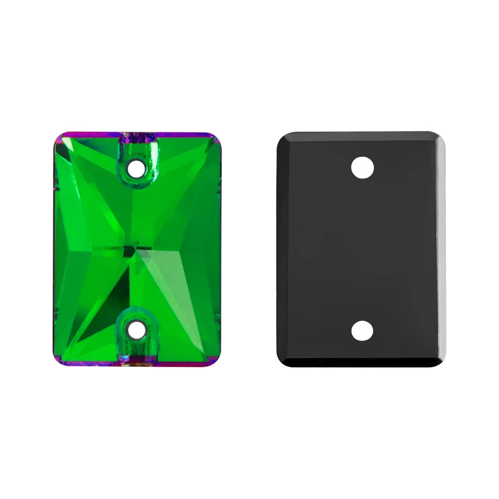 QIYI Multi Colors and Size Rectangle Sew-on Stone for Choice Clear Glass Flat Back Top Quality Sew on Rhinestones (3250)