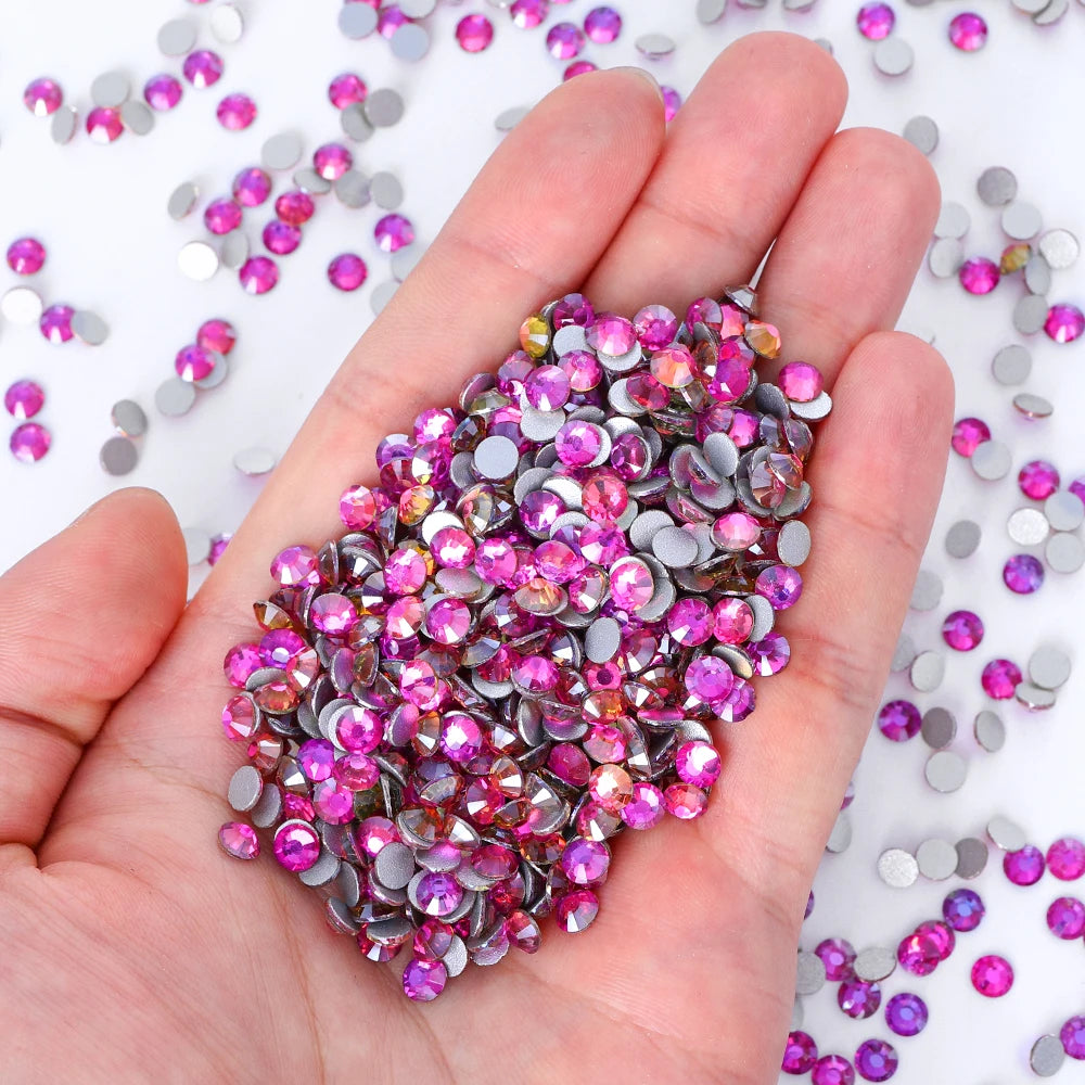 Wholesale Brown Glass Nail Rhinestones Bling Bling Loose Rhinestones for Nail Art Decoration Non-Hotfix Design