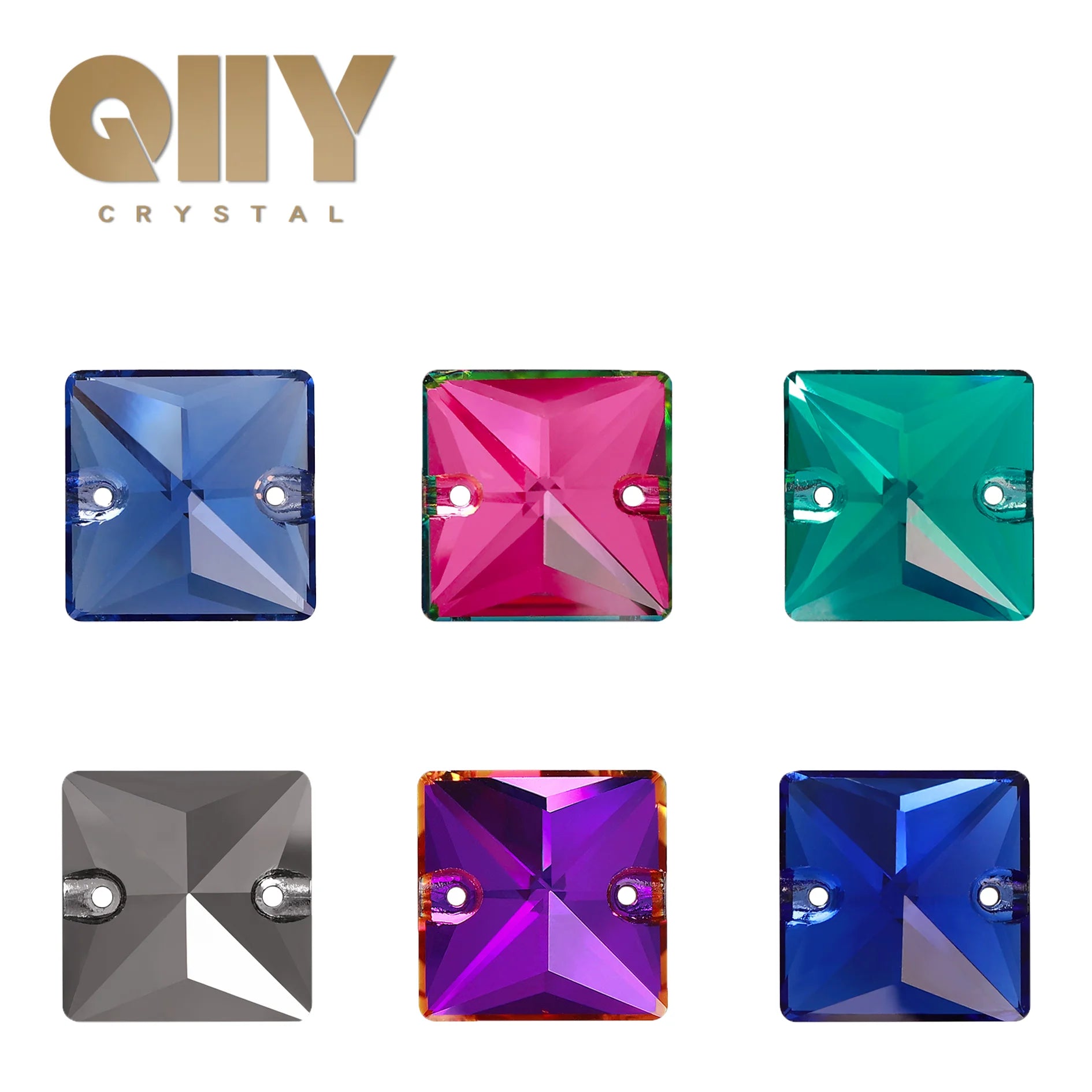 QIYI 3240 High Quality K9 Glass Crystal Rhinestones Glass Beads Triangle Sew-on Crystal Stones for Wedding Dress Bags Shoes