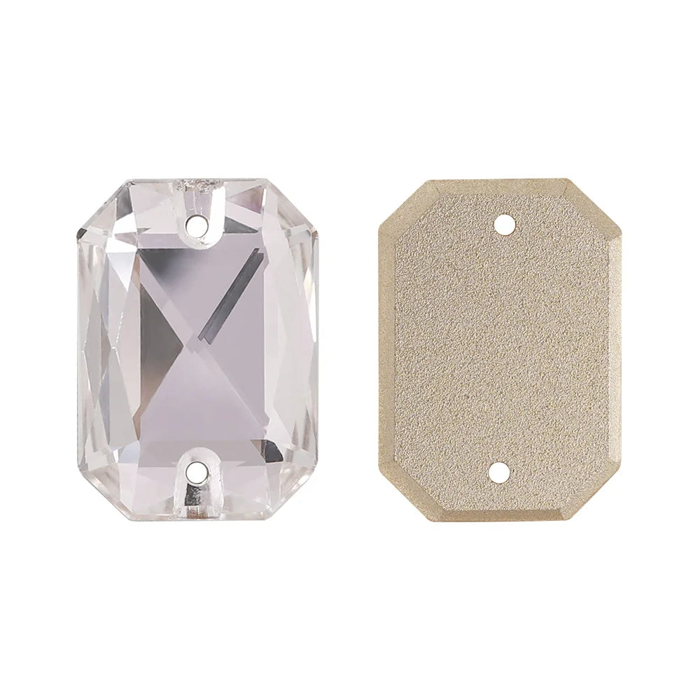 60+Colors Emerald Cut Sew on Rhinestones for Dancing Dress Accessories High Quality K9 Glass  for Jewelry Accessories
