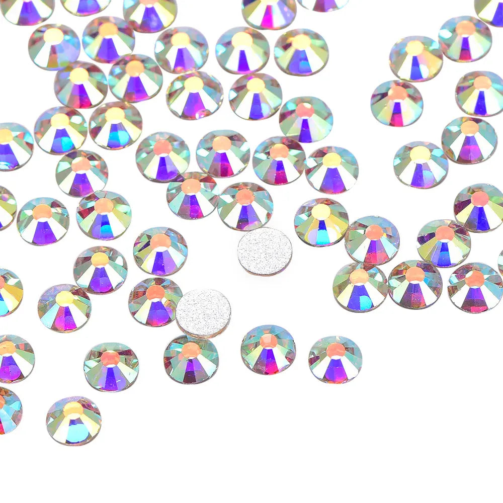 Base for Bra Decoration Sliver Factory Wholesale Crystal Flat Back Strass Crystal Non Hot Fix Rhinestone Glass 1 Bag Round Shape