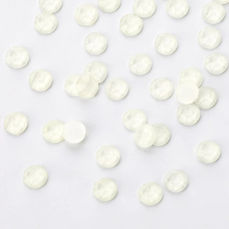 Wholesale Rhinestone Neon White Color Crystal Stone Non Hot Fix Flatback Rhinestone for Nail Art Decoration