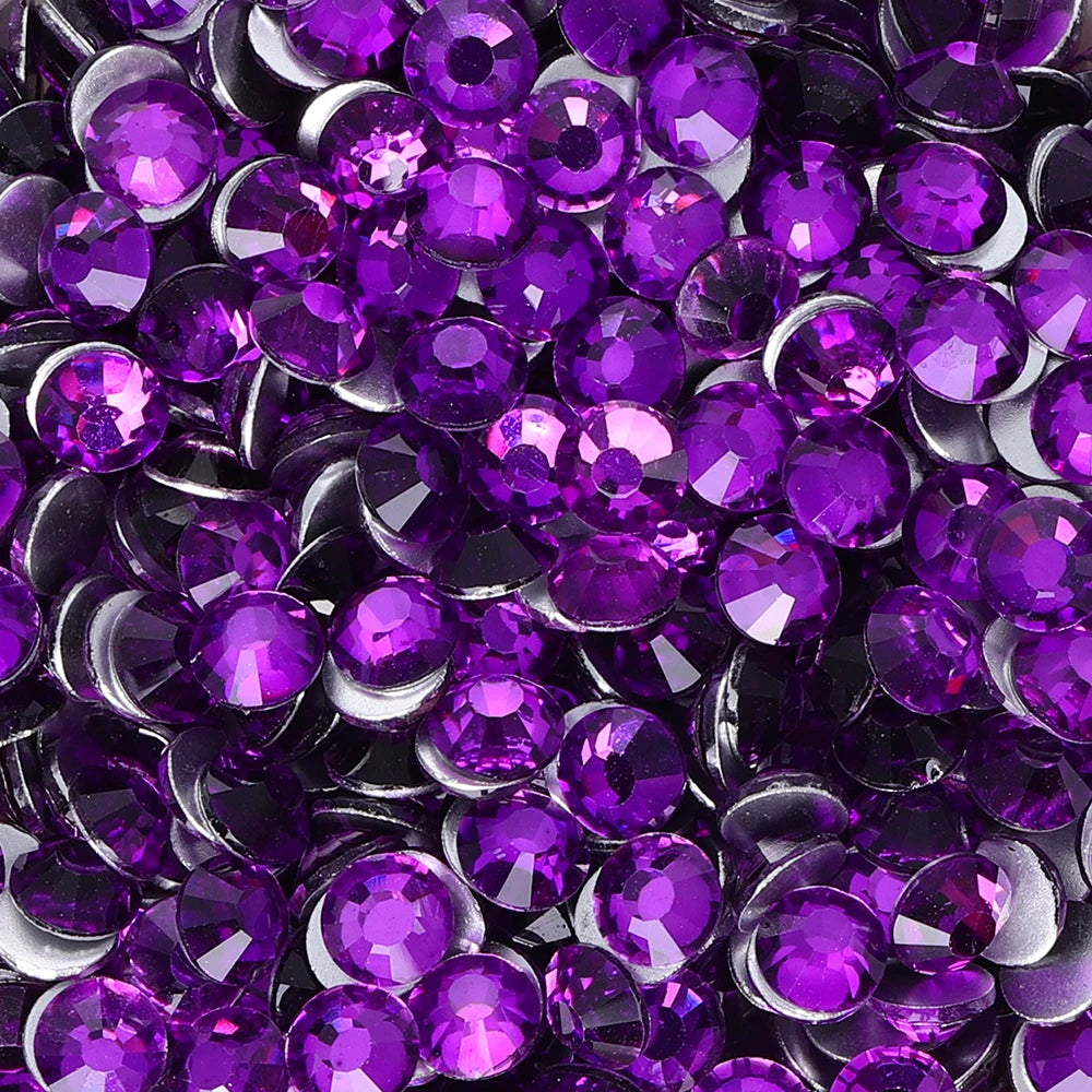 2024 Latest Color Factory Wholesale Rhinestone Non Hotfix  Flat Back Crystal  Glass Rhinestones for DIY Nail Clothing