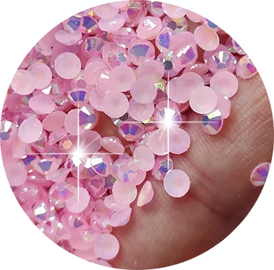 Hot Selling ABcolor 3mm Flat Back Crystal Rhinestone With Multiple Color Options, Circular Resin Rhinestone Nail Diamond Jewelry