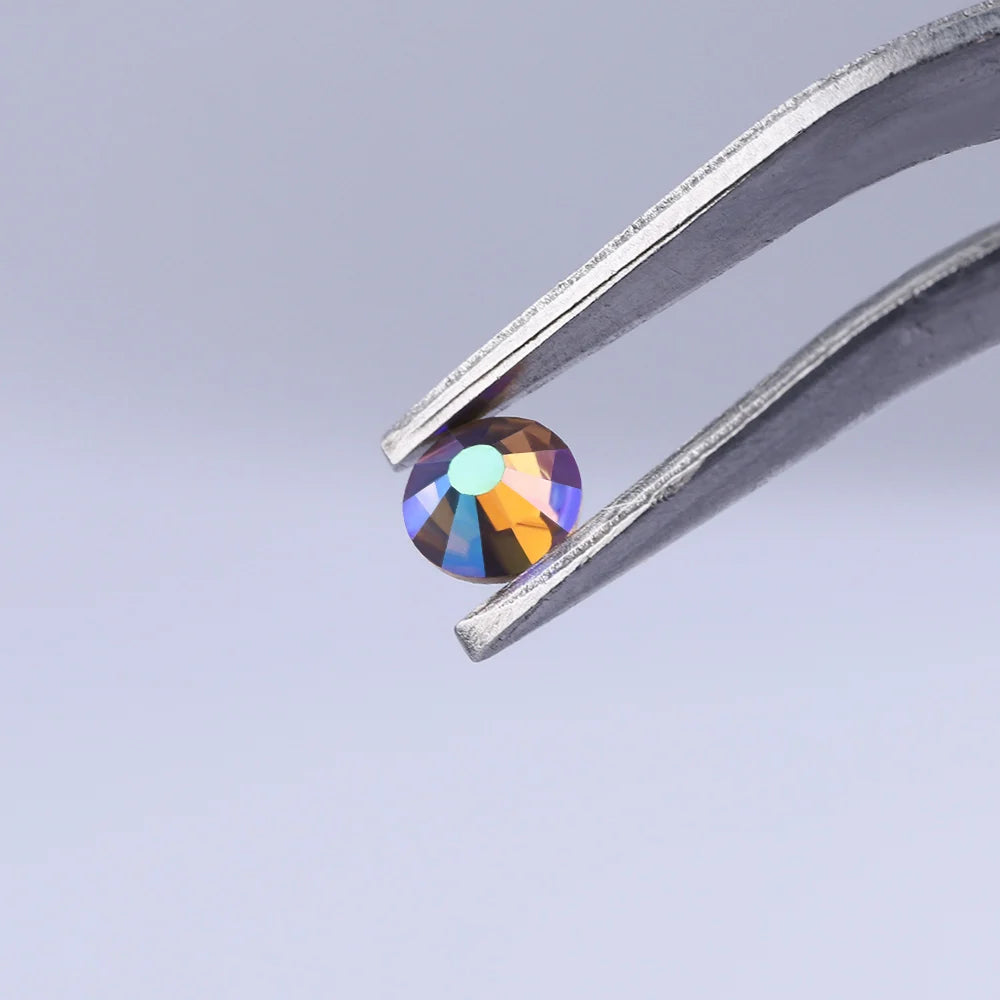 Glass Rhinestone Non Hot Fix Glass Labrador Color Rhinestones Boutique for Dance Costumes Crystal Craft