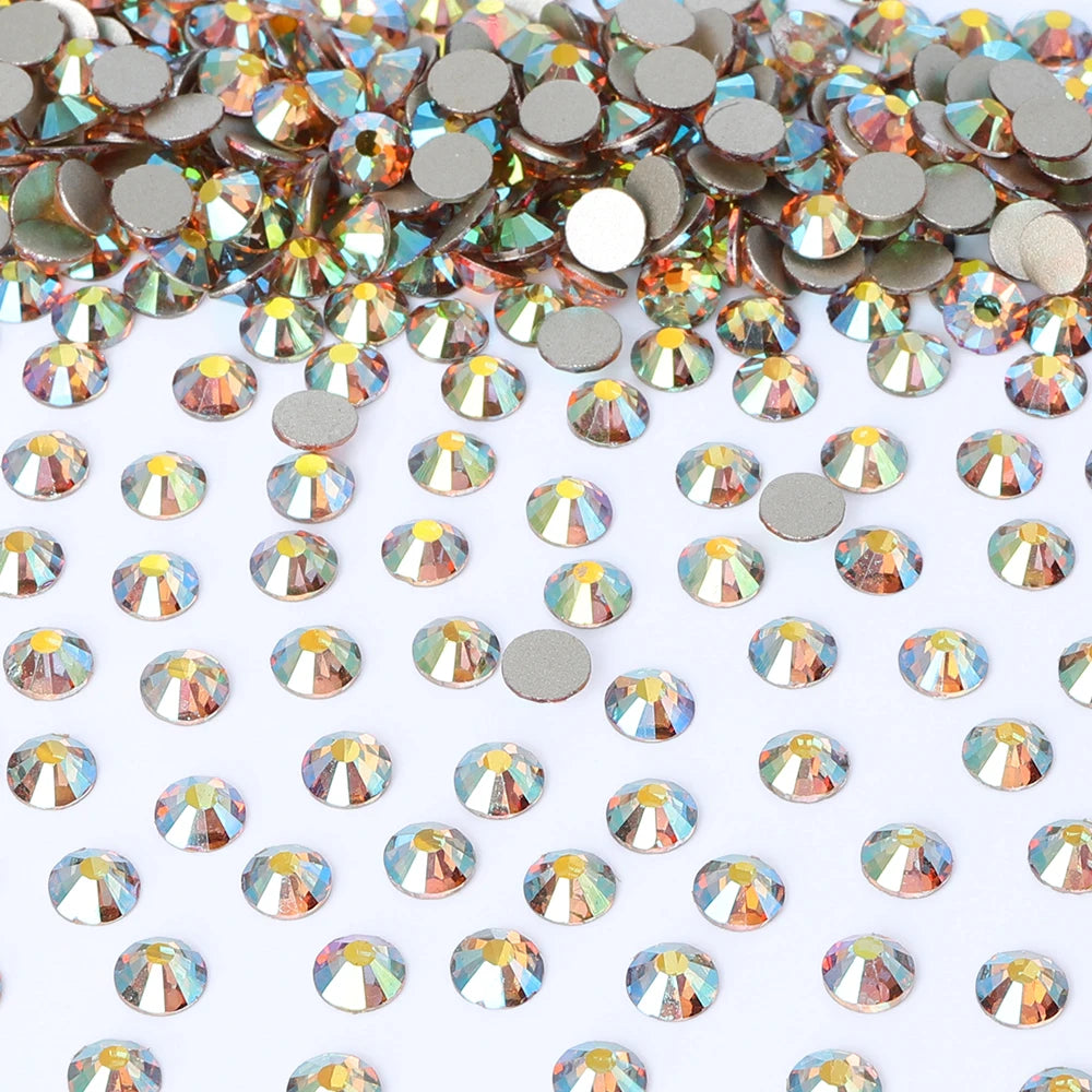 Wholesale 14400PCS Glitter Glass AB Crystals Nail Art Rhinestones Bulk  Rhinestone Diamond for DIY Garment Shoes