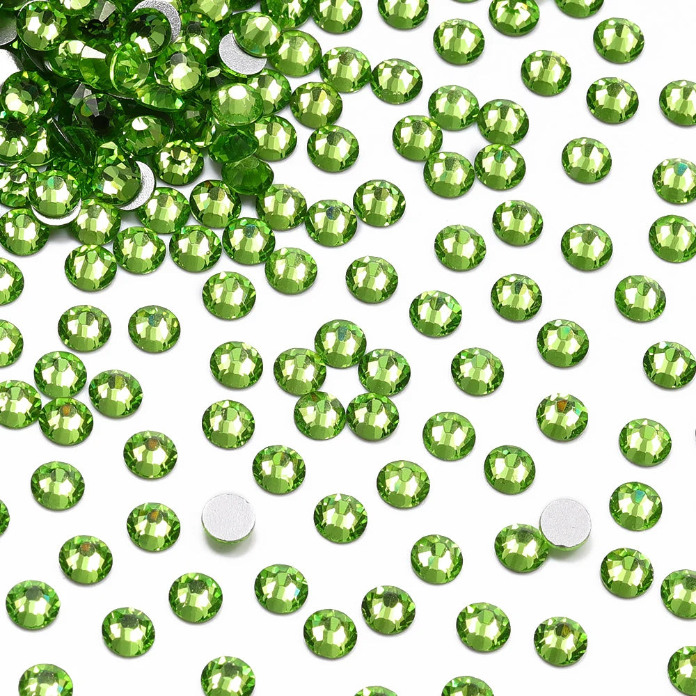 Wholesale Over 200 Colors Non Hotfix Rhinestones SS6-SS30 Glass Crystal Flatback Regular Cut Rhinestones for Shoes and Nails Art