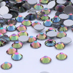 Crystal Sticker Wholesale Bulk Green Flame Glitter Flatback Rhinestones SS3-SS50 Non Hotfix Strass Glue on Nail Art Decoration