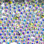 Factory Price Hotfix Glass Crystal Flat Back Rhinestone Round Hotfix Crystal Stone Shine Blilng  for Clothing Accessories