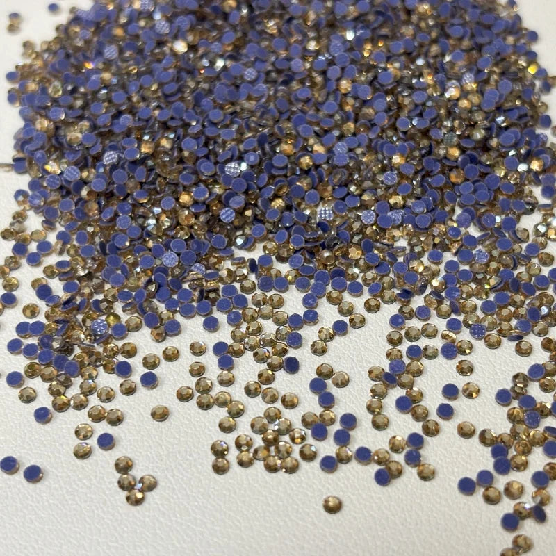 Golden Shadow Flat Back Hotfix Rhinestone Wholesale Loose Rhinestone in Bulk Nail Rhinestone DIY Crystal Jewelry Accessories